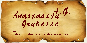 Anastasija Grubišić vizit kartica